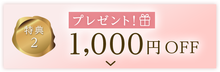 プレゼント 1,000円オフ特典