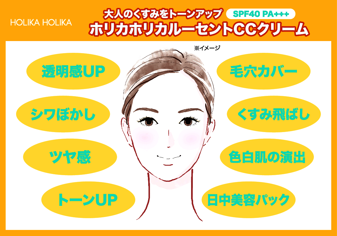 ホリカホリカ １品６役オールインワン！ くすみをトーンアップして 透明感のあるツヤ美肌演出 ルーセントＣＣクリーム ２本セット