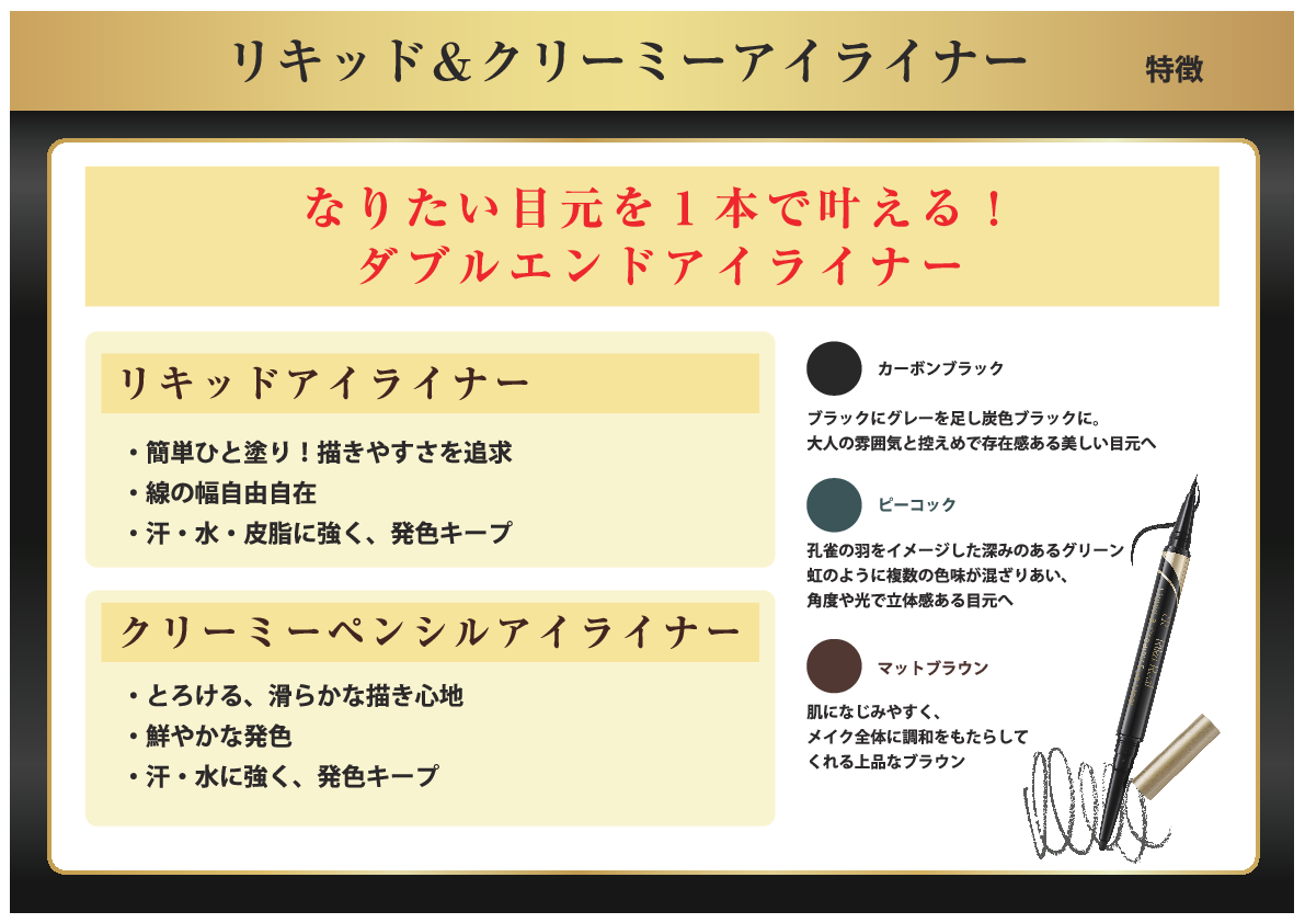 リカリアル リキッド＆クリーミー アイライナー