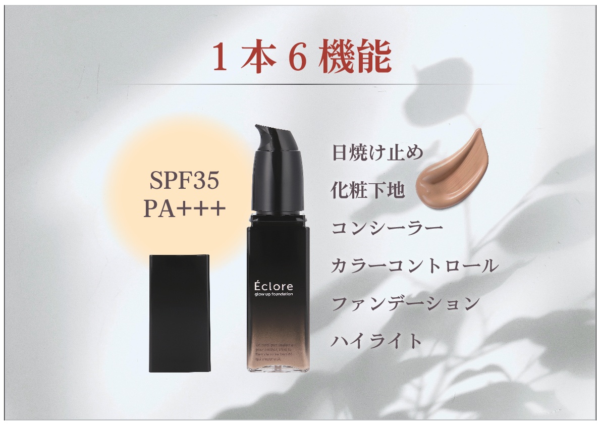 エクロア Éclore グロウアップファンデーション 2本セット エクロア ひと塗りでくすみをカバー 自然なツヤと立体感を演出 グロウ